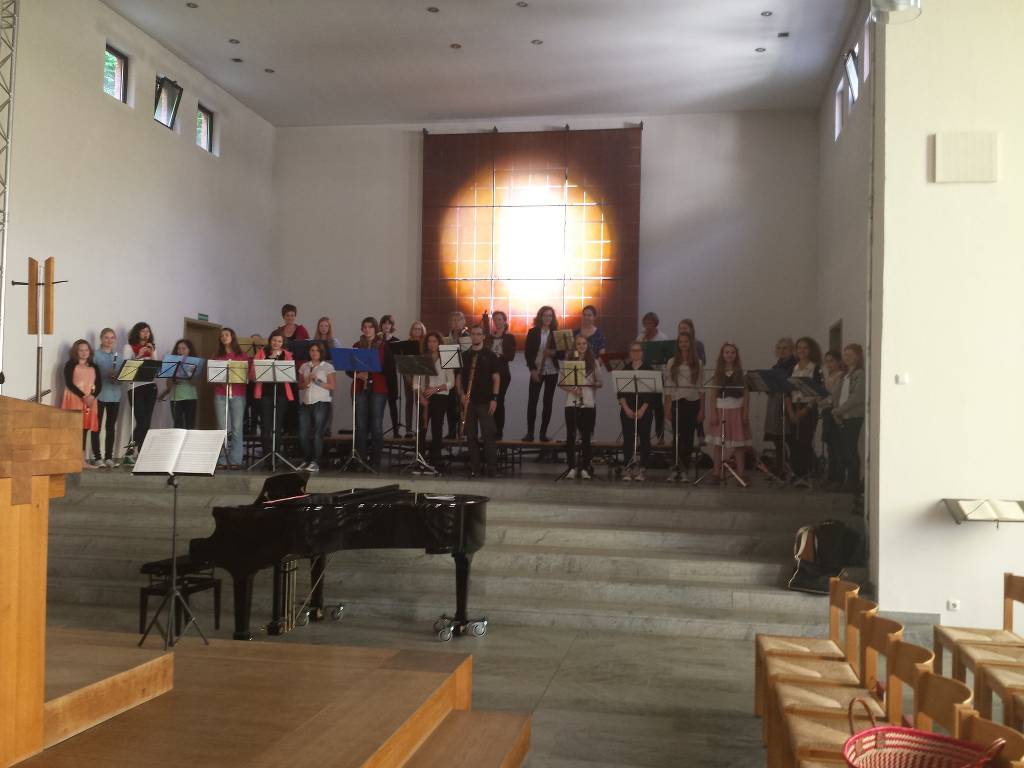 Beim Abschlusskonzert